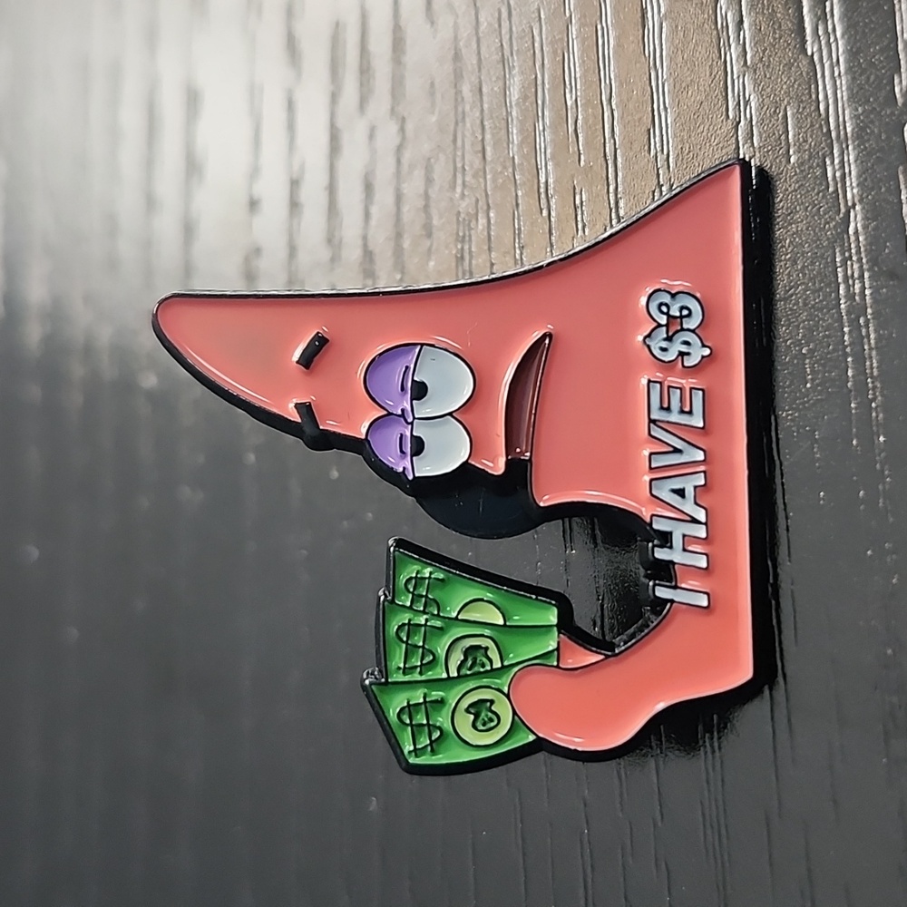 Nickelodeon's SpongeBob Squarepants Patrick "I Have $3" Enamel Pin